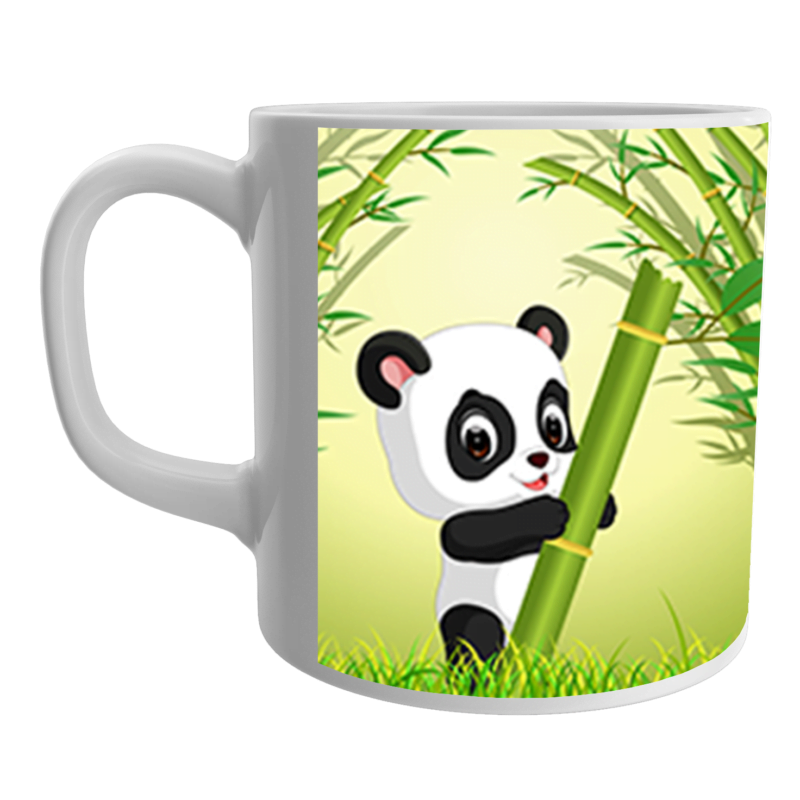 Product Guruji  Baby Panda Cartoon  White Ceramic Coffee/Tea Mug for Kids.?