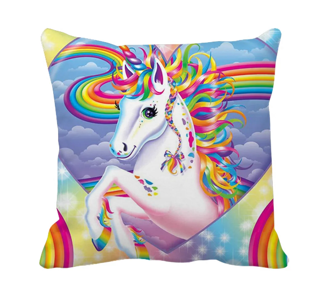 Product Guruji - Unicorn cartoon cushion for kids, best bithday gift for kids, cushion for baby kids, printed cushion for kids,