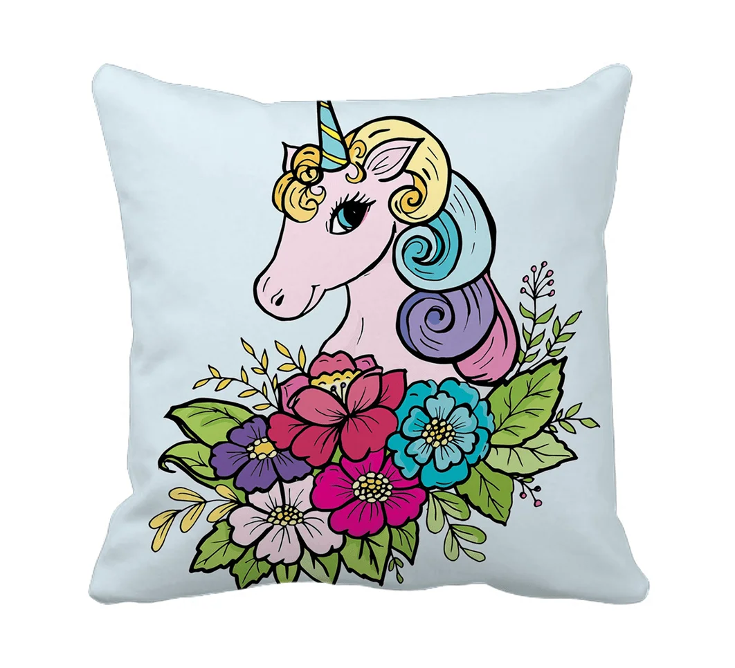 Product Guruji - Unicorn cartoon cushion for kids, best bithday gift for kids, cushion for baby kids,