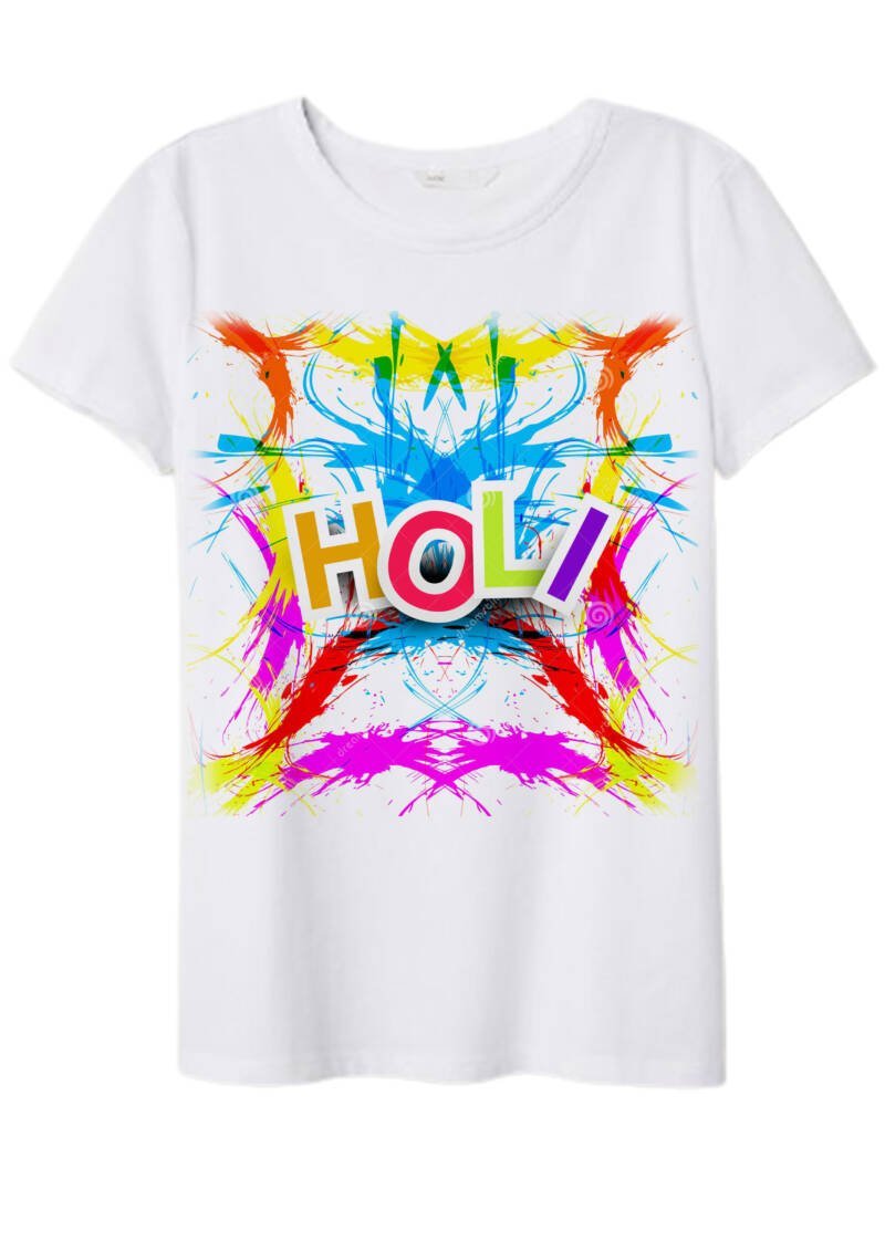 Happy Holi Colourful T-shirt For Kids