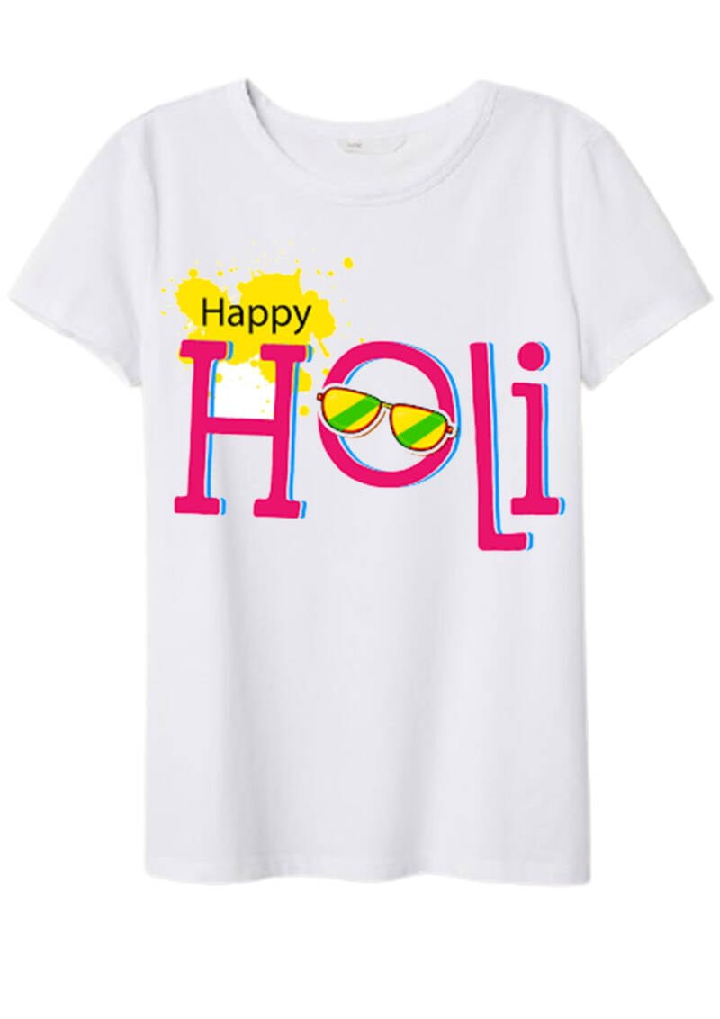 Happy Holi T-shirt For Man, Women, Kids, Family