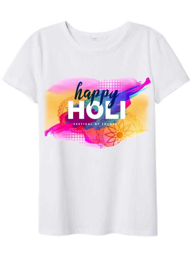 Happy Holi Festival Of Colors T-shirts For Kids, Women, Men