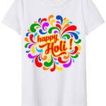 Printed Colorful Holi Tshirt For Men/ Women