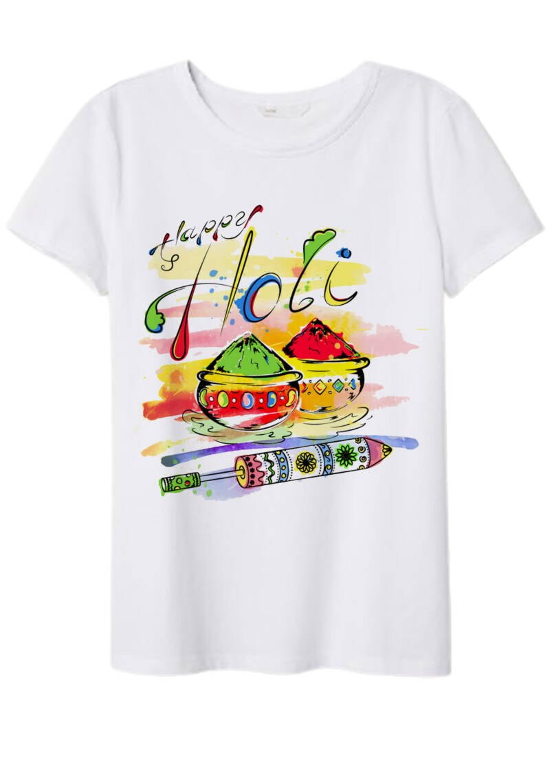 Pichkari Balti Printed Holi T-Shirts For Kids, Men, Women