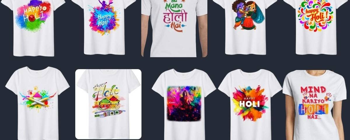 Colorful Holi T-shirts for Children | Festive Kids Apparel | Fun Holi Outfits Online