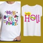 Colorful Holi T-shirts - Celebrate Holi - Holi Fashion - Festive Wear - Holi Apparel