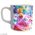 Barbie Doll coffee, Barbie Doll Gifts, Barbie Dolls Birthday Items, Barbie White Ceramic Ceramic Coffee Mug Kids 2 - Product GuruJi