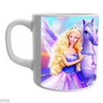 White Ceramic Girls Cartoon Print Coffee for Kids/Girls 1 - Product GuruJi