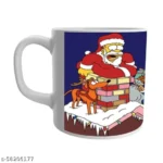 Santa Clous Toon Print White Ceramic Coffee/Tea for Kids 1 - Product GuruJi