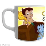 Chota Bheem with krishna Cartoon Printed Ceramic Coffee Mug 1 - Product GuruJi