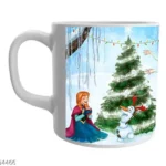 White Ceramic Elsa Frozen Doll Cartoon on Coffee for Kids mugs 2 - Product GuruJi