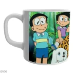 White Ceramic Doraemon/Nobita/Sizuka Cartoon on for Kids 2 - Product GuruJi