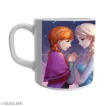 Disney Princess Toon Print White Ceramic Coffee/Tea Mugs for Kids 1 - Product GuruJi