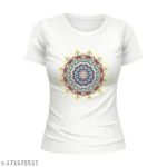 NFT White Color Print Tshirt For Women