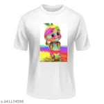 Raound Neck White Polyester Holi Tshirt for Girls/Boys 1 - Product GuruJi