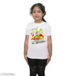 Holi Tshirt for Kids Regular Fit Premium Polyester White Tshirt or Girls/Boys 2 - Product GuruJi