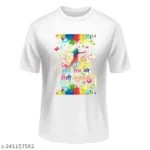 Raound Neck White Polyester Holi Tshirt for Men/Women 1 - Product GuruJi