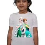 Elsa Girls Printed Polyester T Shirt For Girls