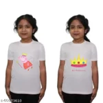 Girls Printed Polyester T Shirt Peppa pig 2 - Product GuruJi