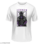 NFT White Cartoon Cowboy Print Tshirt For Men and Women - Unisex 1 - Product GuruJi